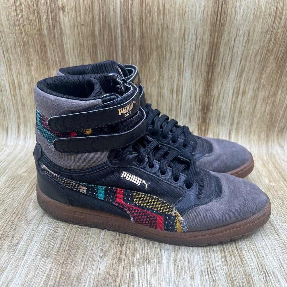 Puma Sky 2 High Black History Month Men's Size 8.5 High Sneakers Shoes 361875-01